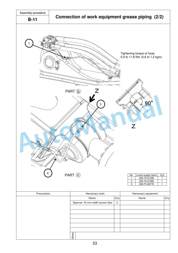 Komatsu PC490LC-11 Hydraulic Excavator Field Assembly Instruction GEN00129-03 3 Komatsu PC490LC-11 Hydraulic Excavator Field Assembly Instruction GEN00129-03 - Image 3