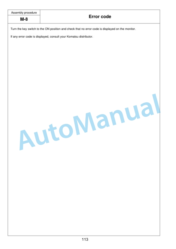 Komatsu PC490LC-11 Hydraulic Excavator Field Assembly Instruction GEN00129-03 5 Komatsu PC490LC-11 Hydraulic Excavator Field Assembly Instruction GEN00129-03 - Image 5