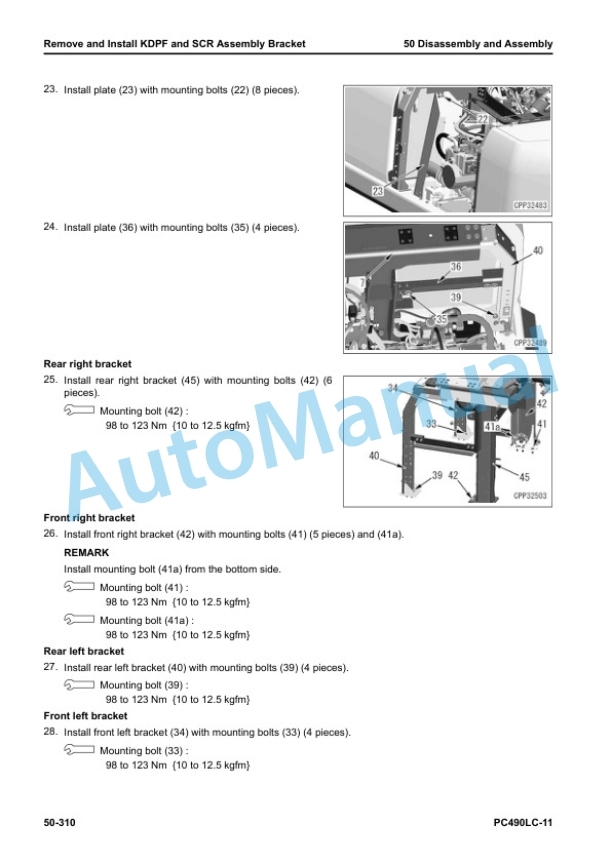 Komatsu PC490LC-11 Hydraulic Excavator Shop Manual SEN06494-16 5 Komatsu PC490LC-11 Hydraulic Excavator Shop Manual SEN06494-16 - Image 5
