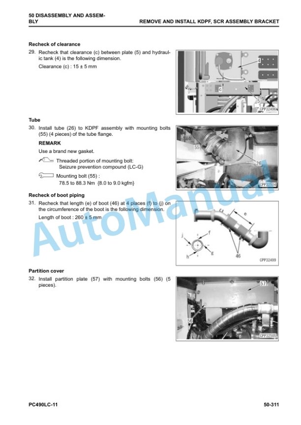 Komatsu PC490LC-11 Hydraulic Excavator Shop Manual SEN06731-06 5 Komatsu PC490LC-11 Hydraulic Excavator Shop Manual SEN06731-06 - Image 5