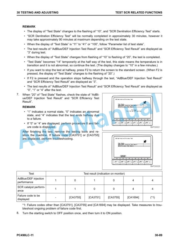 Alternative view of Komatsu PC490LC-11 Hydraulic Excavator Shop Manual SEN06738-06