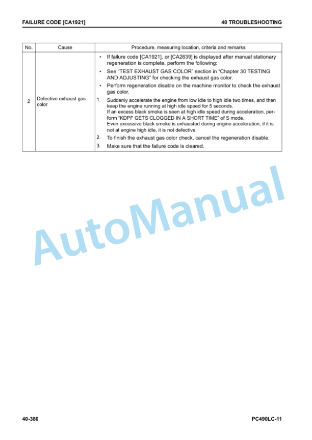 Komatsu PC490LC-11 Hydraulic Excavator Shop Manual SEN06811-00 3 Komatsu PC490LC-11 Hydraulic Excavator Shop Manual SEN06811-00 - Image 3