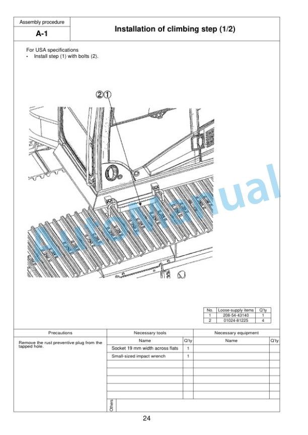 Komatsu PC490LC-11, PC490LC-11E0 Hydraulic Excavator Field Assembly Manual GEN00262-00 2 Komatsu PC490LC-11, PC490LC-11E0 Hydraulic Excavator Field Assembly Manual GEN00262-00 - Image 2