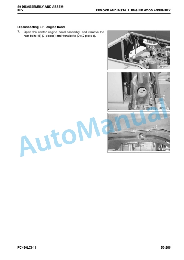 Komatsu PC490LCi-11 Hydraulic Excavator Shop Manual SEN06592-03 5 Komatsu PC490LCi-11 Hydraulic Excavator Shop Manual SEN06592-03 - Image 5