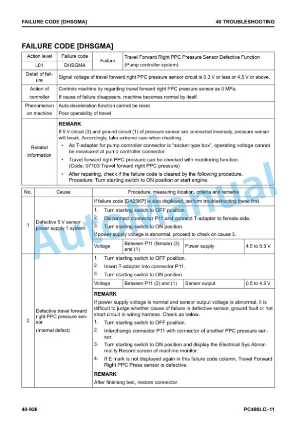 Komatsu PC490LCi-11 Hydraulic Excavator Shop Manual SEN06592-10 4 Komatsu PC490LCi-11 Hydraulic Excavator Shop Manual SEN06592-10 - Image 4