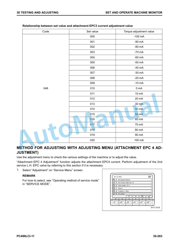 Alternative view of Komatsu PC490LCi-11 Hydraulic Excavator Shop Manual SEN06944-01
