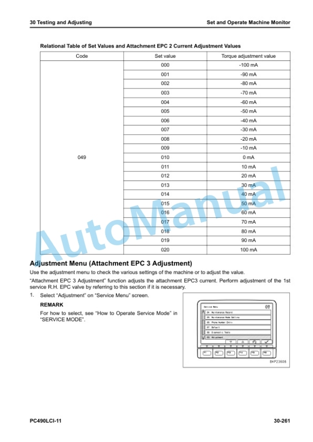 Alternative view of Komatsu PC490LCi-11 Hydraulic Excavator Shop Manual SEN06944-02