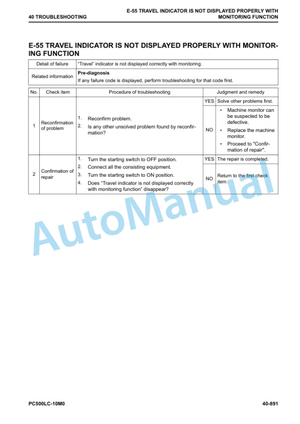 Komatsu PC500LC-10M0 Hydraulic Excavator Shop Manual SEN06813-00 4 Komatsu PC500LC-10M0 Hydraulic Excavator Shop Manual SEN06813-00 - Image 4