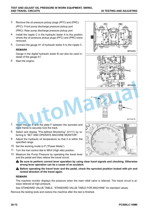 Alternative view of Komatsu PC500LC-10M0 Hydraulic Excavator Shop Manual SEN06813-07
