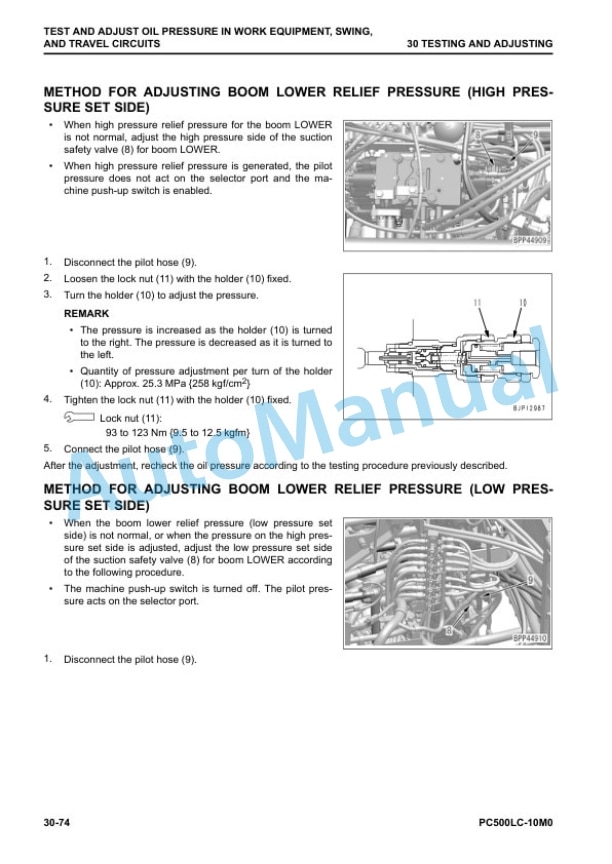 Alternative view of Komatsu PC500LC-10M0 Hydraulic Excavator Shop Manual SEN06813-08