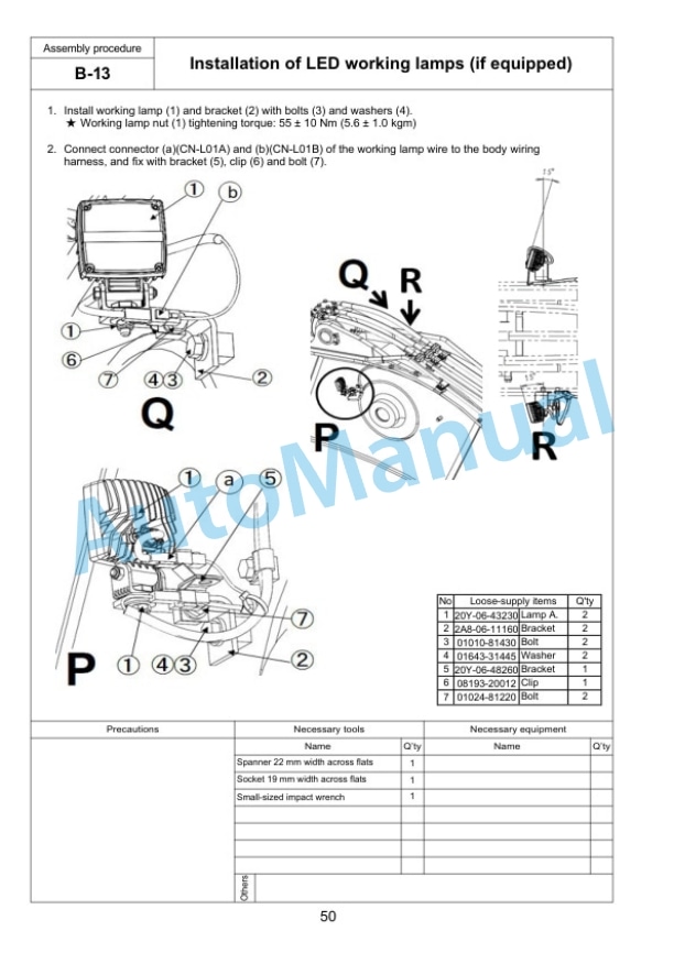 Komatsu PC500LC-10M0, PC500LC-10R Hydraulic Excavator Field Assembly Instruction GEN00181-02 3 Komatsu PC500LC-10M0, PC500LC-10R Hydraulic Excavator Field Assembly Instruction GEN00181-02 - Image 3