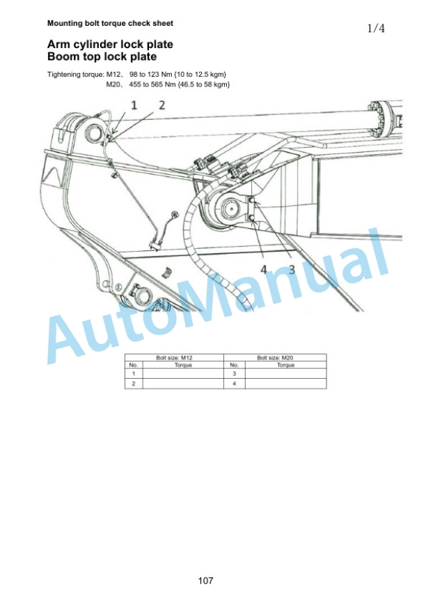Komatsu PC500LC-10M0, PC500LC-10R Hydraulic Excavator Field Assembly Instruction GEN00181-02 5 Komatsu PC500LC-10M0, PC500LC-10R Hydraulic Excavator Field Assembly Instruction GEN00181-02 - Image 5