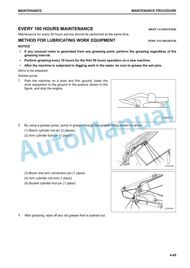 Komatsu PC500LC-10R Hydraulic Excavator Operation and Maintenance Manual PEN01162-03 5 Komatsu PC500LC-10R Hydraulic Excavator Operation and Maintenance Manual PEN01162-03 - Image 5