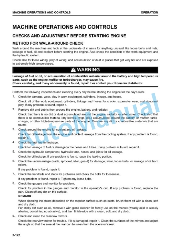 Komatsu PC500LC-10R Hydraulic Excavator Operation and Maintenance Manual PEN01206-04 3 Komatsu PC500LC-10R Hydraulic Excavator Operation and Maintenance Manual PEN01206-04 - Image 3