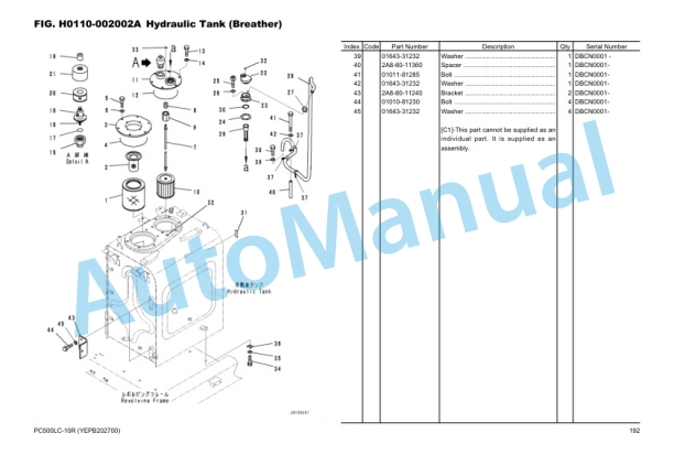 Komatsu PC500LC-10R Hydraulic Excavator Parts Manual YEPB202700 3 Komatsu PC500LC-10R Hydraulic Excavator Parts Manual YEPB202700 - Image 3