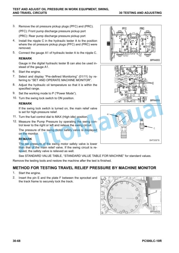Alternative view of Komatsu PC500LC-10R Hydraulic Excavator Shop Manual SEN06722-08