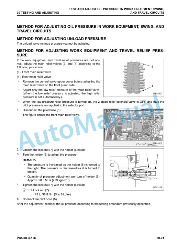 Alternative view of Komatsu PC500LC-10R Hydraulic Excavator Shop Manual SEN06722-09