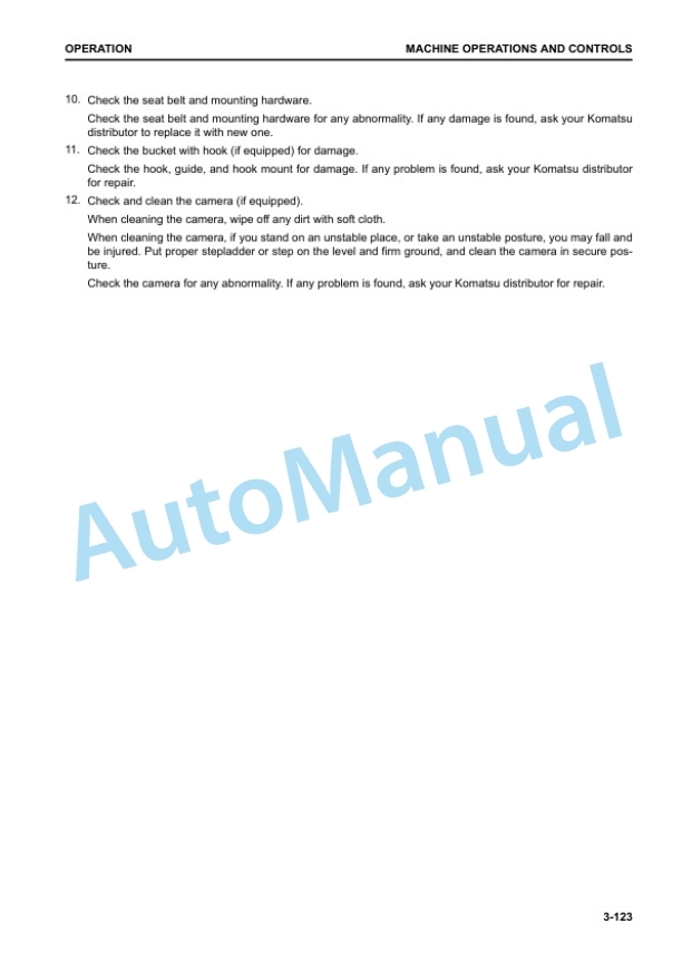 Komatsu PC500LC-10R Operation and Maintenance Manual YEAM204300 3 Komatsu PC500LC-10R Operation and Maintenance Manual YEAM204300 - Image 3