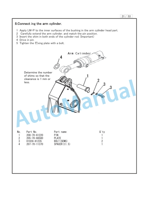 Komatsu PC500LC-8, PC500LC-8R Hydraulic Excavator Field Assembly Manual GEN00165-01 3 Komatsu PC500LC-8, PC500LC-8R Hydraulic Excavator Field Assembly Manual GEN00165-01 - Image 3