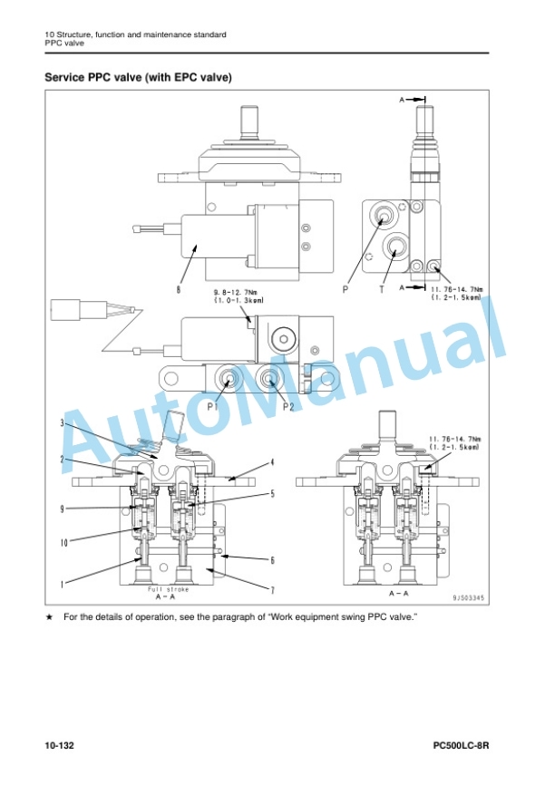 Alternative view of Komatsu PC500LC-8R Hydraulic Excavator Shop Manual SEN06614-03