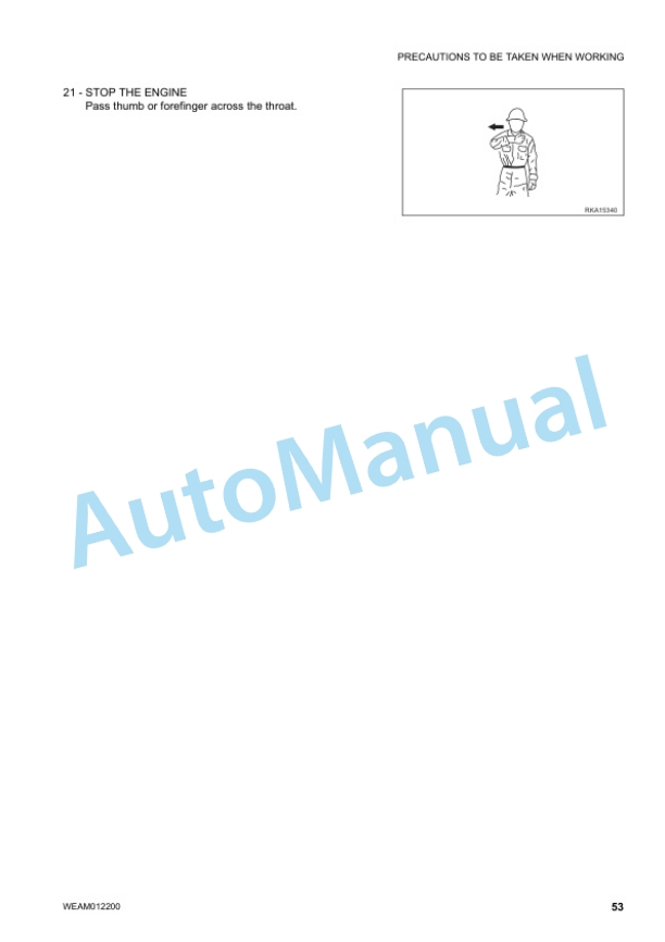 Komatsu PC50MR-2 Hydraulic Excavator Operation and Maintenance Manual WEAM012200 2 Komatsu PC50MR-2 Hydraulic Excavator Operation and Maintenance Manual WEAM012200 - Image 2