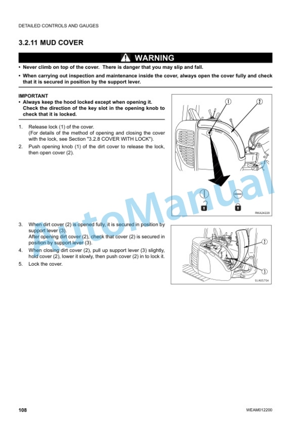 Komatsu PC50MR-2 Hydraulic Excavator Operation and Maintenance Manual WEAM012200 3 Komatsu PC50MR-2 Hydraulic Excavator Operation and Maintenance Manual WEAM012200 - Image 3