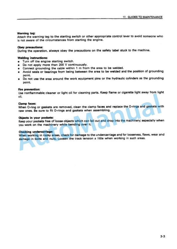 Komatsu PC50UU-2 Hydraulic Excavator Operation and Maintenance Manual SEAM005503T 4 Komatsu PC50UU-2 Hydraulic Excavator Operation and Maintenance Manual SEAM005503T - Image 4