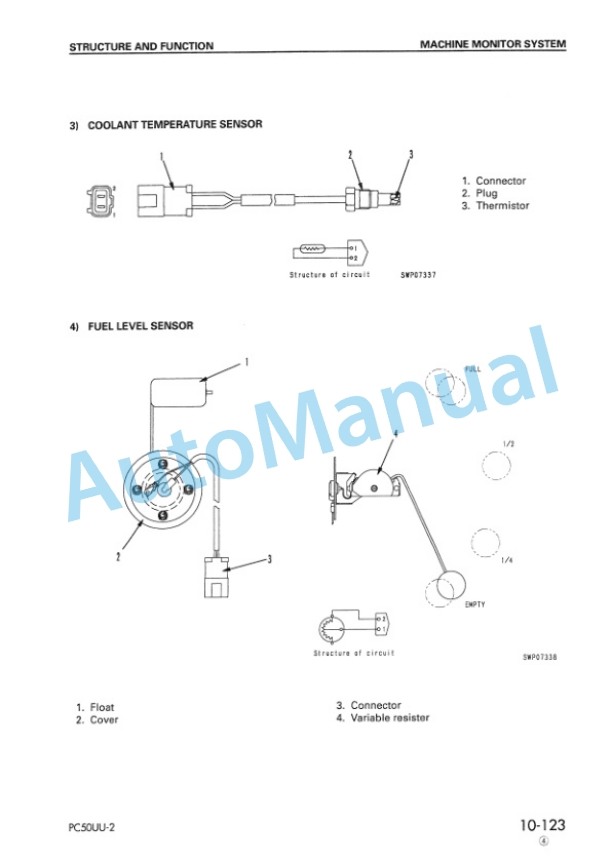 Komatsu PC50UU-2 Hydraulic Excavator Shop Manual SEBM000906 2 Komatsu PC50UU-2 Hydraulic Excavator Shop Manual SEBM000906-2
