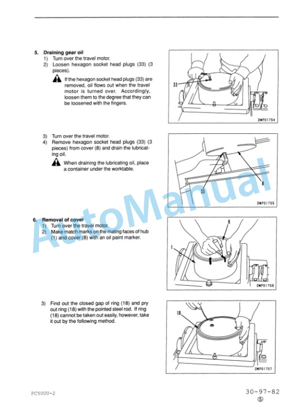 Komatsu PC50UU-2 Hydraulic Excavator Shop Manual SEBM000906 5 Komatsu PC50UU-2 Hydraulic Excavator Shop Manual SEBM000906-5