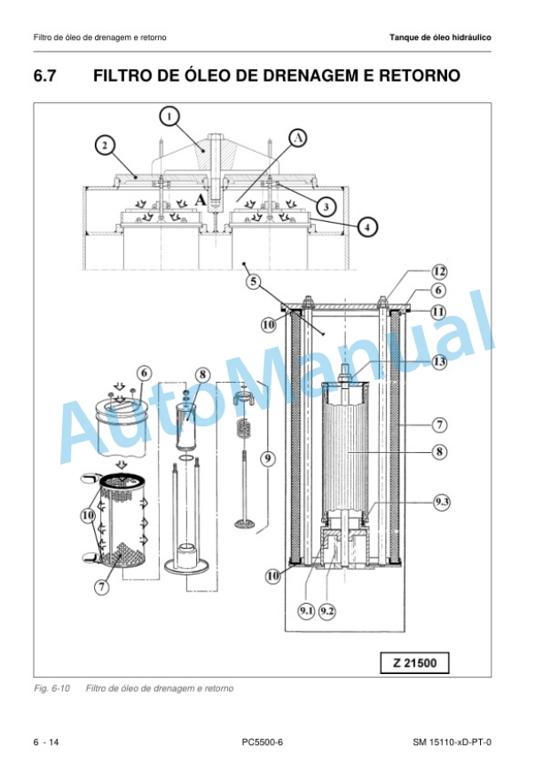 Alternative view of Komatsu PC5500-6 Diesel Hydraulic Excavator Service Manual 15110-xD-PT-0