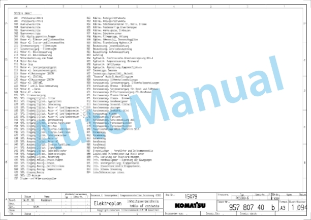 Komatsu PC5500-6 Hydraulic and Electrical Diagram