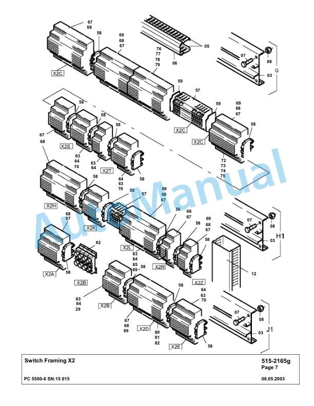 Komatsu PC5500-6 Hydraulic Excavator Parts Manual G15015-4