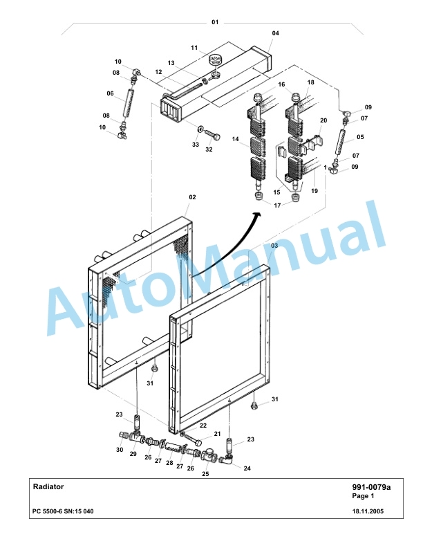 Komatsu PC5500-6 Hydraulic Excavator Parts Manual G15040-5