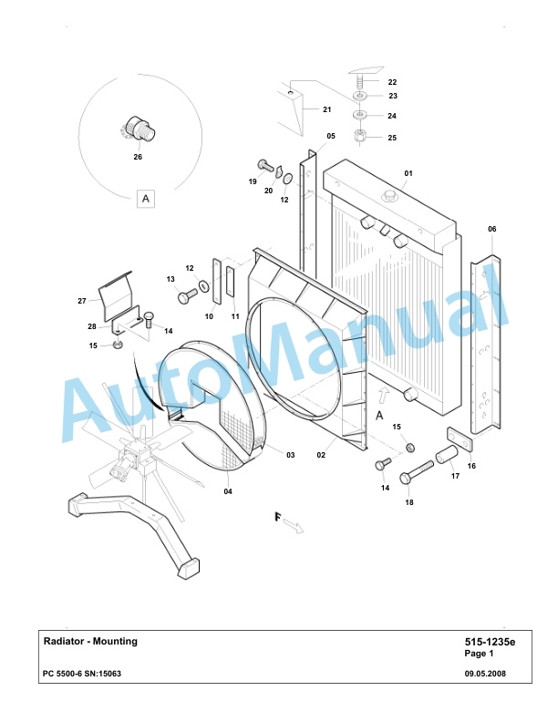 Komatsu PC5500-6 Hydraulic Excavator Parts Manual G15063-2