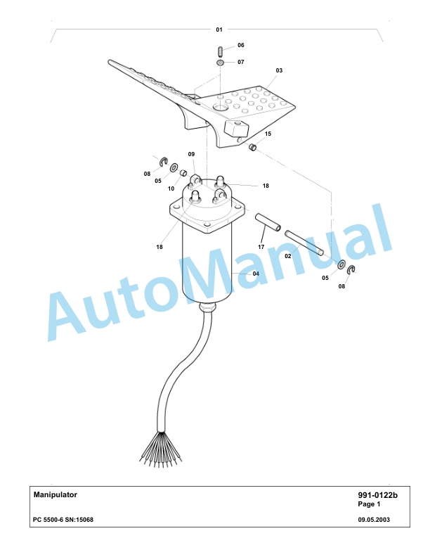 Komatsu PC5500-6 Hydraulic Excavator Parts Manual G15068-5