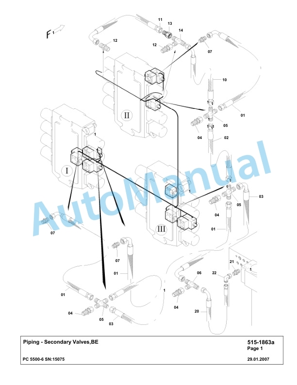 Komatsu PC5500-6 Hydraulic Excavator Parts Manual G15075-3