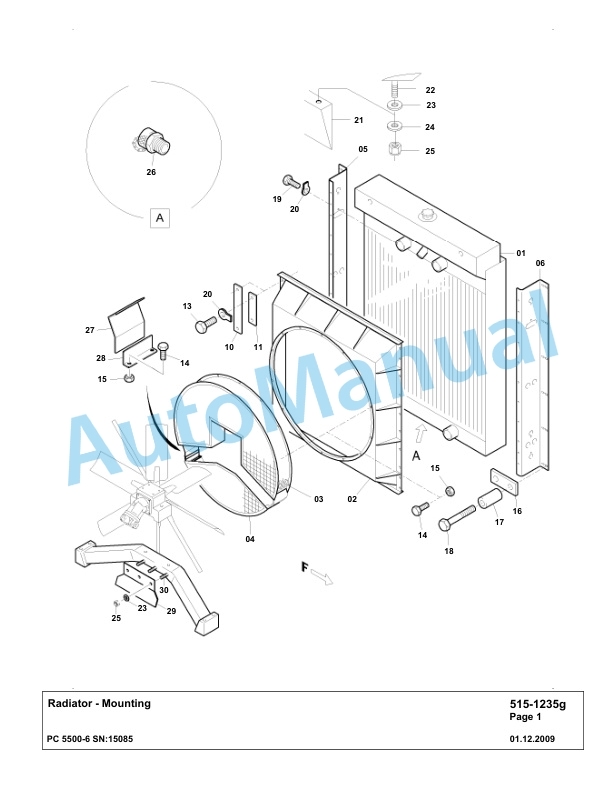 Komatsu PC5500-6 Hydraulic Excavator Parts Manual G15085-2