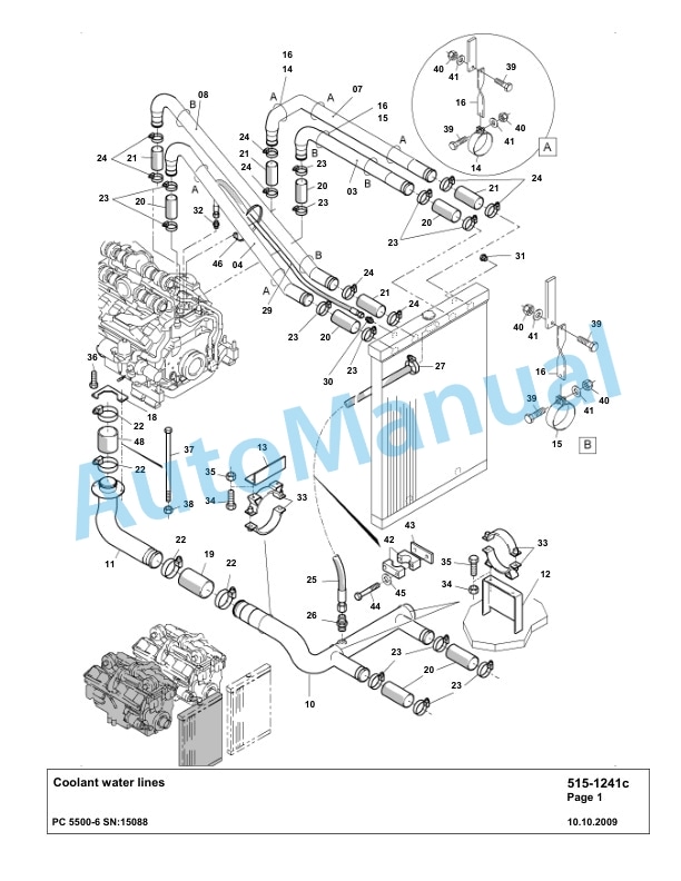 Komatsu PC5500-6 Hydraulic Excavator Parts Manual G15088-2