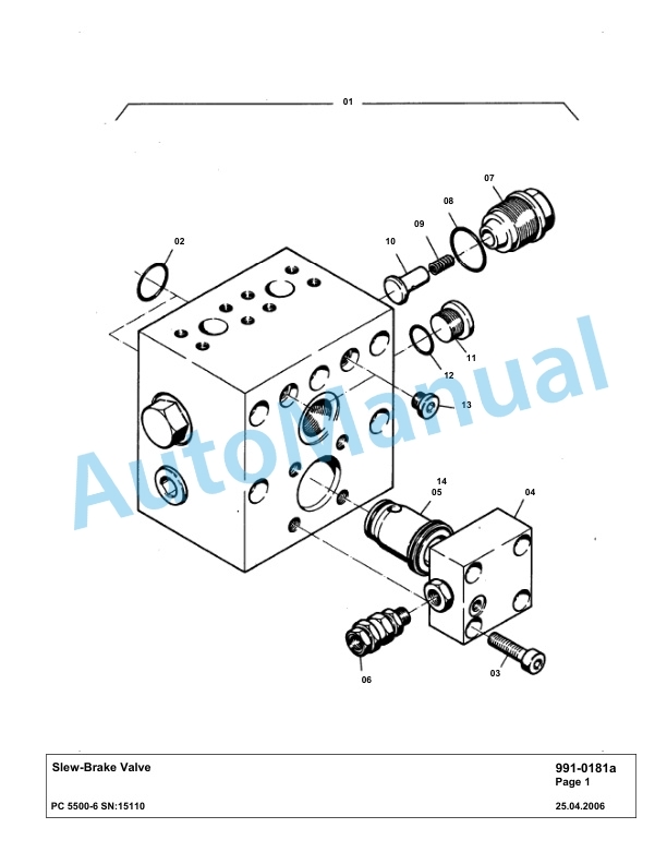Komatsu PC5500-6 Hydraulic Excavator Parts Manual G15110-5