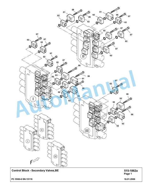 Komatsu PC5500-6 Hydraulic Excavator Parts Manual G15118-3