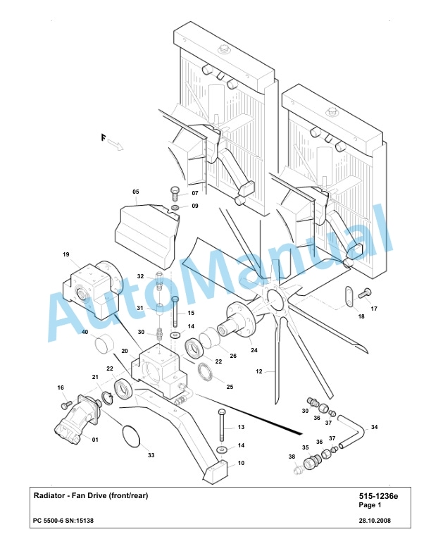 Komatsu PC5500-6 Hydraulic Excavator Parts Manual G15138-2