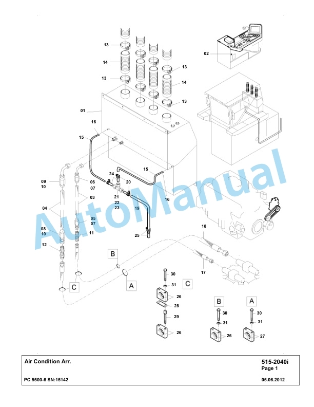 Komatsu PC5500-6 Hydraulic Excavator Parts Manual G15142-3