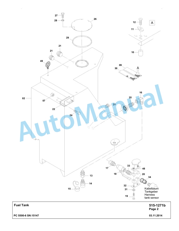 Komatsu PC5500-6 Hydraulic Excavator Parts Manual G15147-2