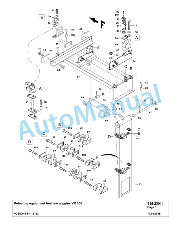 Komatsu PC5500-6 Hydraulic Excavator Parts Manual G15152-4