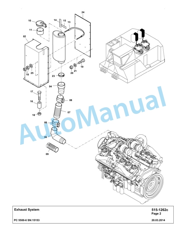 Komatsu PC5500-6 Hydraulic Excavator Parts Manual G15153-2