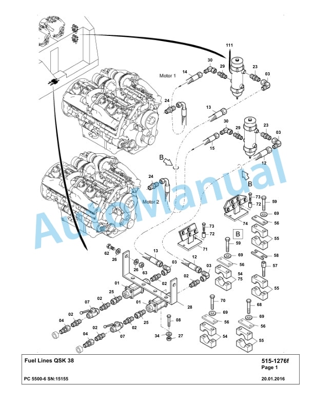 Komatsu PC5500-6 Hydraulic Excavator Parts Manual G15155 2 Komatsu PC5500-6 Hydraulic Excavator Parts Manual G15155-2