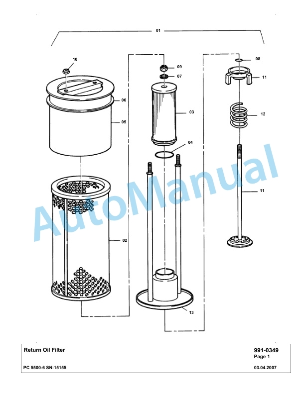 Komatsu PC5500-6 Hydraulic Excavator Parts Manual G15155 5 Komatsu PC5500-6 Hydraulic Excavator Parts Manual G15155-5