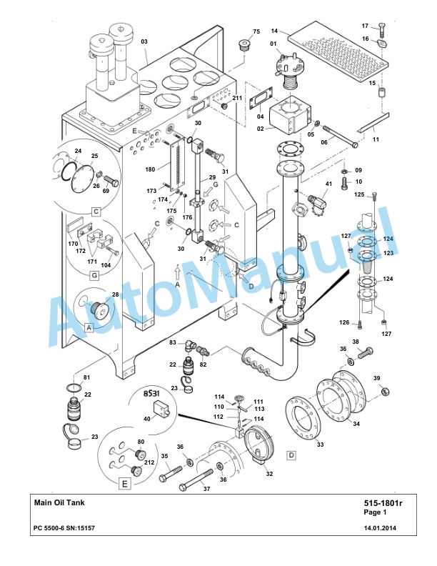 Komatsu PC5500-6 Hydraulic Excavator Parts Manual G15157 2 Komatsu PC5500-6 Hydraulic Excavator Parts Manual G15157-2