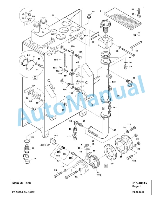Komatsu PC5500-6 Hydraulic Excavator Parts Manual G15162 2 Komatsu PC5500-6 Hydraulic Excavator Parts Manual G15162-2
