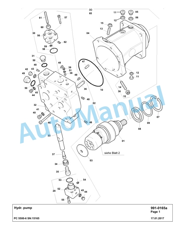 Komatsu PC5500-6 Hydraulic Excavator Parts Manual G15165 5 Komatsu PC5500-6 Hydraulic Excavator Parts Manual G15165-5